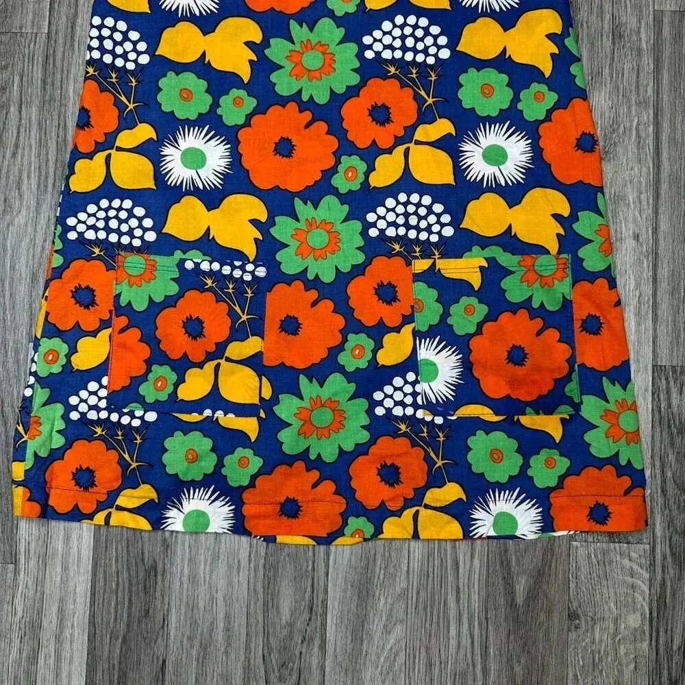 Marimekko X Target Girls Floral Kukkatori Print Cap Sleeve Dress Size Large